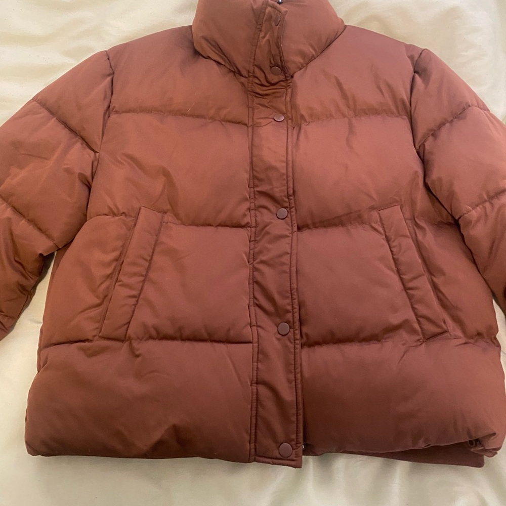 Zebra Brown Puffer Jacket - Picture 7 of 7